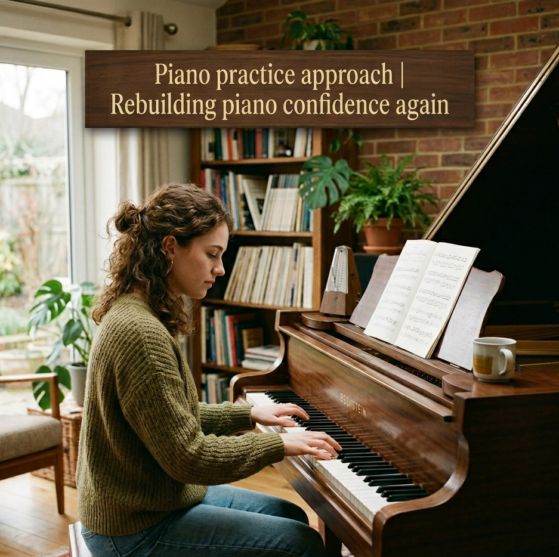 Piano practice approach | Rebuilding piano confidence again