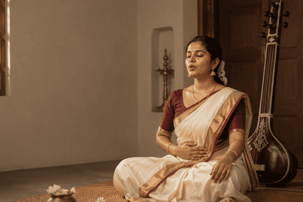 2. Learn Diaphragmatic Breathing Techniques for Carnatic Vocals