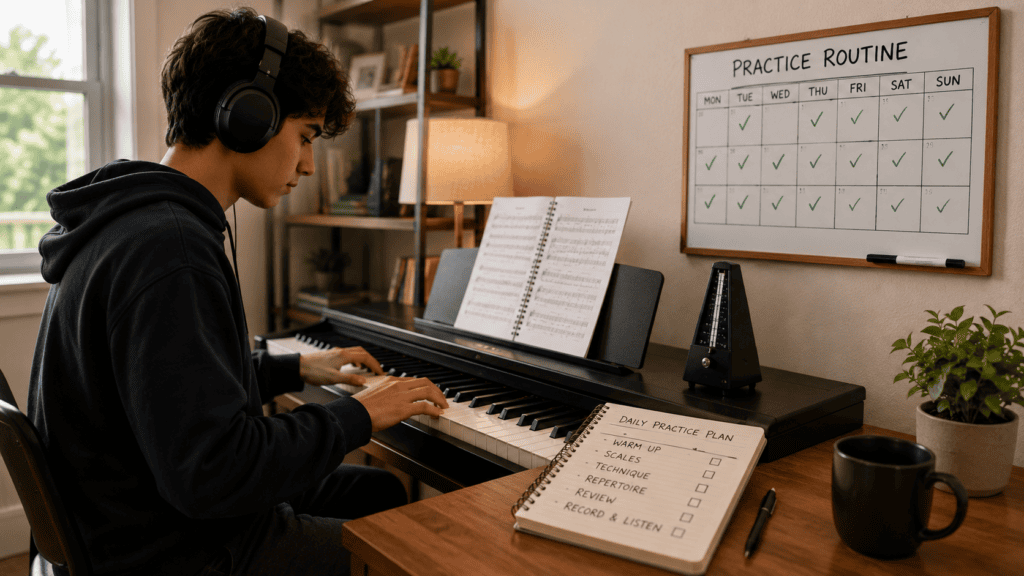 2. Build a Consistent Routine to Practice Music Effectively