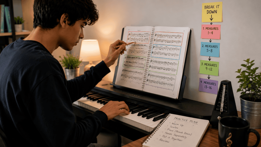 4. How to Practice Music Effectively by Breaking Difficult Sections into Smaller Parts