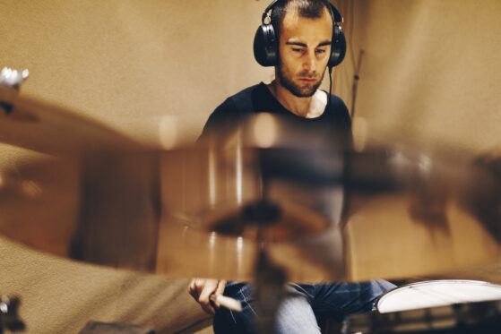Drummer Listening
