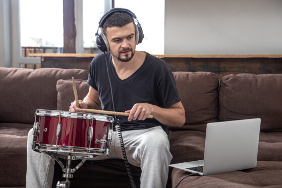 Drummer Listening