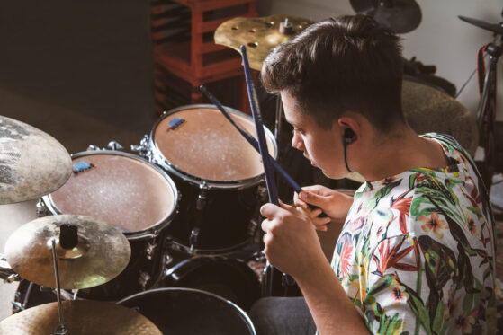 Drummer Listening