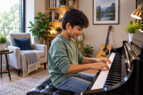 piano playing