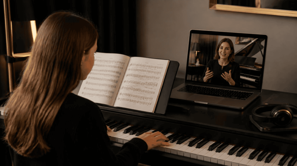 Online piano lesson for Trinity Grade 1 exam preparation