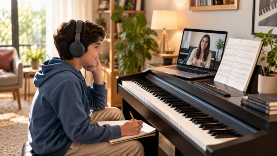 playing piano